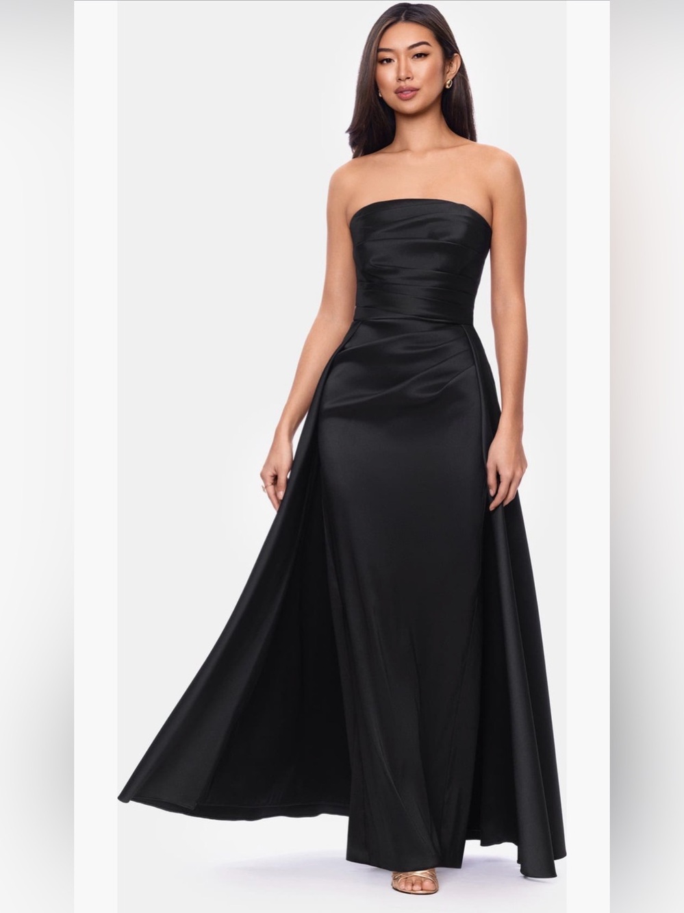 NWT XSCAPE Mikado strapless gown